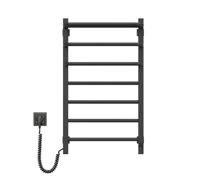 Рушникосушка електрична Navin Fortis 480х800 Sensor ліва чорний муар