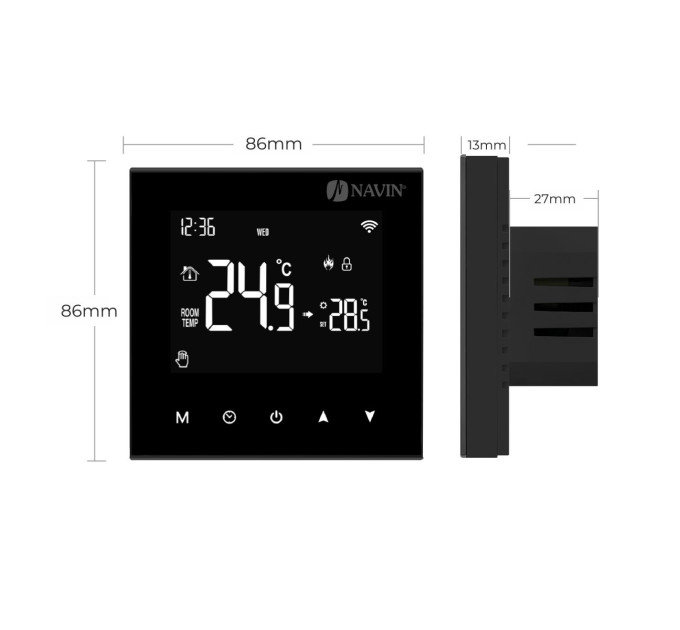 Терморегулятор для котла опалення NAVIN WT100 B-3А з Wi-Fi
