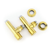 Кран кутовий для рушникосушки Raftec 1/2 "х1/2", подовжений, золото, 2шт.