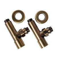 Кран кутовий для рушникосушки Raftec 1/2 "х1/2", подовжений, бронза, 2шт.