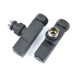 Кран кутовий для рушникосушки Raftec Quadro 1/2х1/2 чорний муар, 2шт.