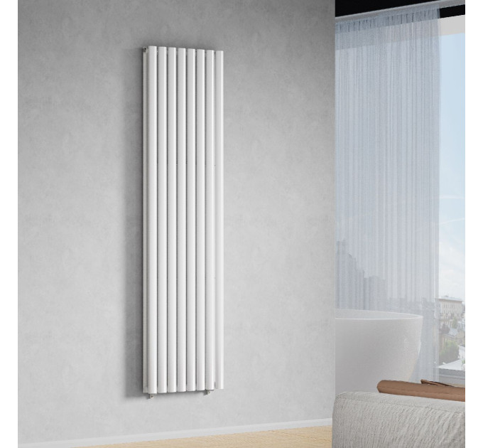 Вертикальний радіатор Ellipse Double 480х1800-8, anticor, білий