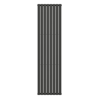 Вертикальний радіатор Ellipse Double 480х1800-8, anticor, чорний муар