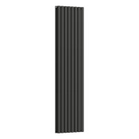 Вертикальний радіатор Ellipse Double 480х1800-8, anticor, чорний муар