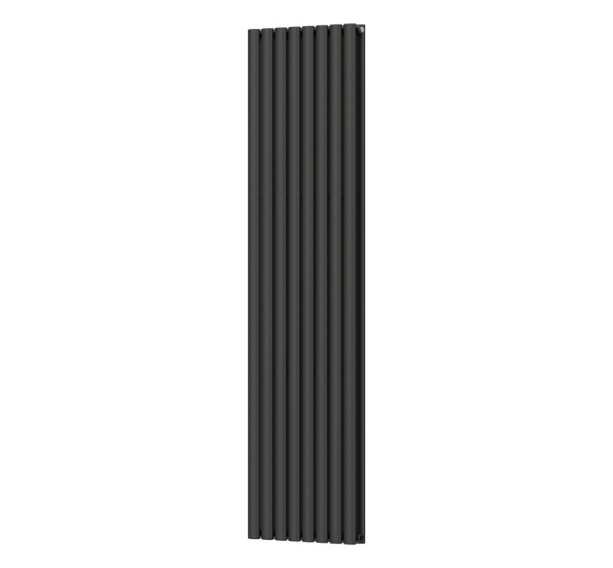 Вертикальний радіатор Ellipse Double 480х1800-8, anticor, чорний муар