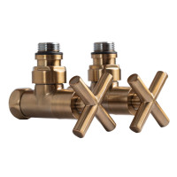 Кран кутовий для рушникосушки Raftec Premium 1/2"х1/2" бронза