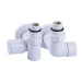 Кран кутовий під ТЕН Solomon 1/2"х1/2" білий, 2шт
