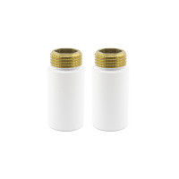 Подовжувач  ВЗ (M22" x 1/2")  40 mm, білий (2 шт)