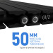 Вертикальний радіатор NAVIN Largo Double 456x1800-6 (50мм), anticor, чорний муар