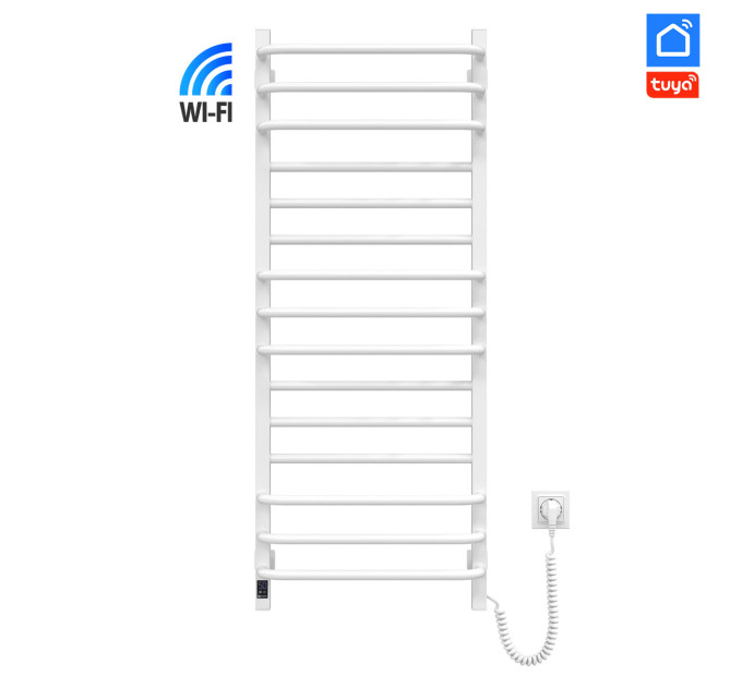 Рушникосушка електрична Navin Грандіс 480х1200 Sensor з Wi-Fi, права з таймером, біла