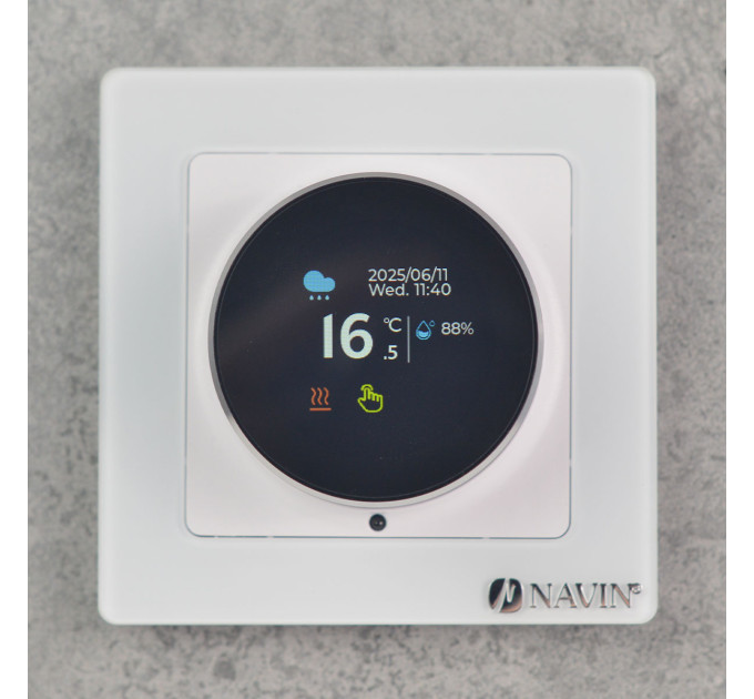 Терморегулятор для теплої підлоги EH20R-16A Wi-Fi Tuya, білий з зовнішнім датчиком температури