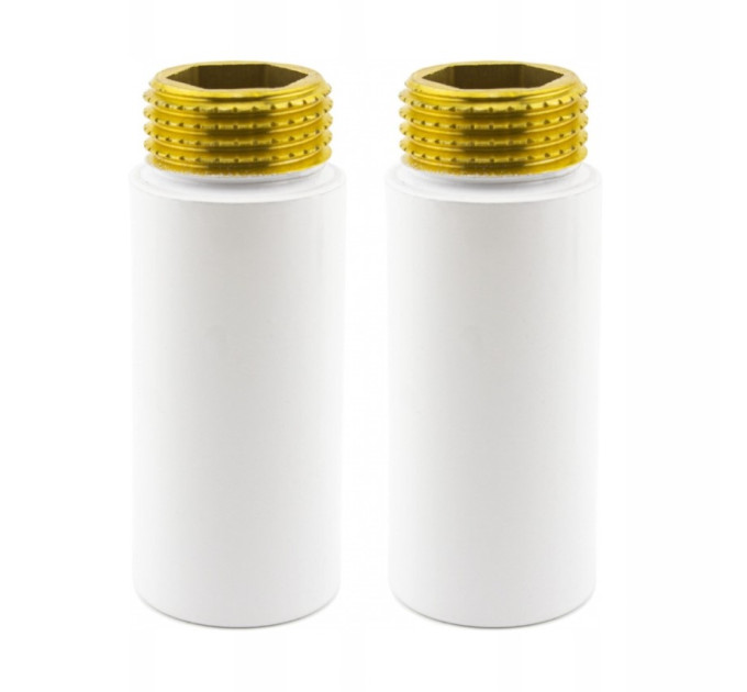 Комплект подовжувачів NAVIN M22×1,5 × 1/2", 50 мм, білий, 2 шт