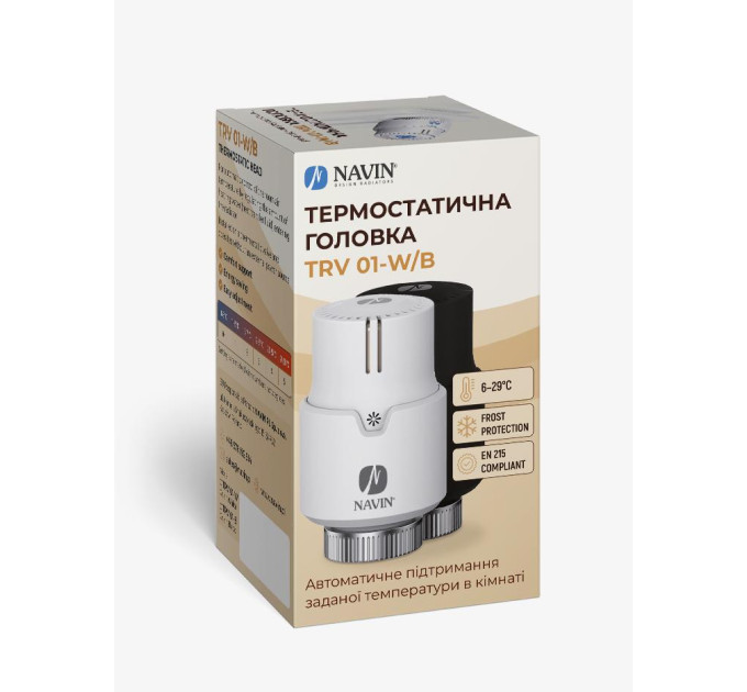 Термостатична  головка NAVIN TRV 01-В для радіатора, чорна