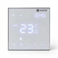 Терморегулятор для електричної теплої підлоги NAVIN EH602 W-16A з Wi-Fi, білий Терморегулятор для електричної теплої підлоги NAVIN EH602 W-16A з Wi-Fi, білий
