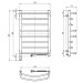 Рушникосушарка Омега 530х800 Sensor права з таймером 12-015033-5380