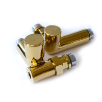 Кран кутовий під ТЕН, 1/2"х1/2", під золото, 2шт.