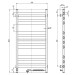 Рушникосушарка Ellipse 500х1000 Sensor права з таймером, чорний муар 12-245053-5010