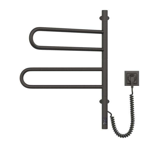 Рушникосушка Fouette 480х600 Sensor з таймером, чорний муар