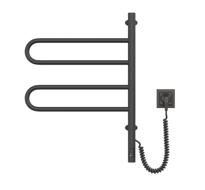 Рушникосушка Fouette 480х600 Sensor з таймером, чорний муар