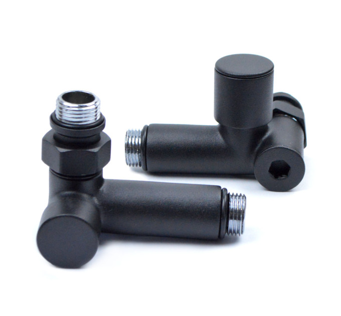 Кран кутовий під ТЕН 1/2"х1/2" (чорного кольору)  2шт.