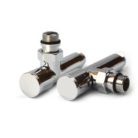 Кран кутовий подовжений для рушникосушки Raftec 1/2х1/2 Chrome, 2шт.